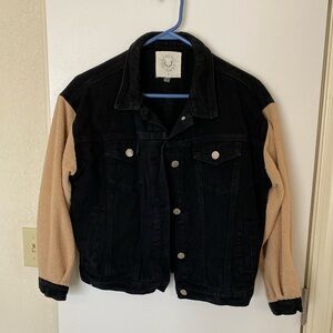 Black and Tan Denim Jacket
